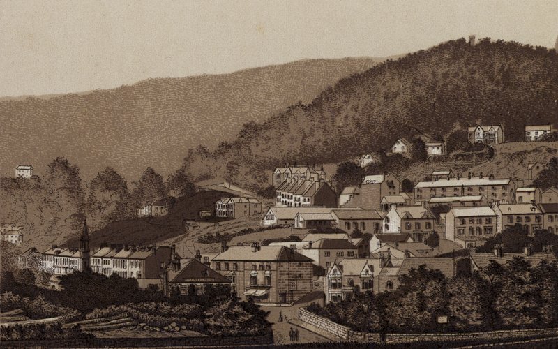 Buxton: Banho Matlock (litografia) de English School