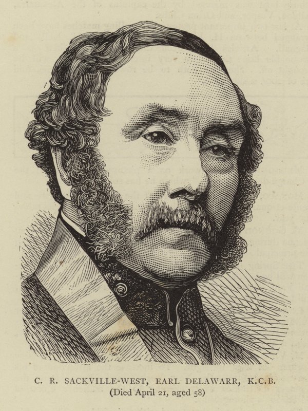 C.R. Sackville-West, Conde Delawarr, KCB (gravura) de English School