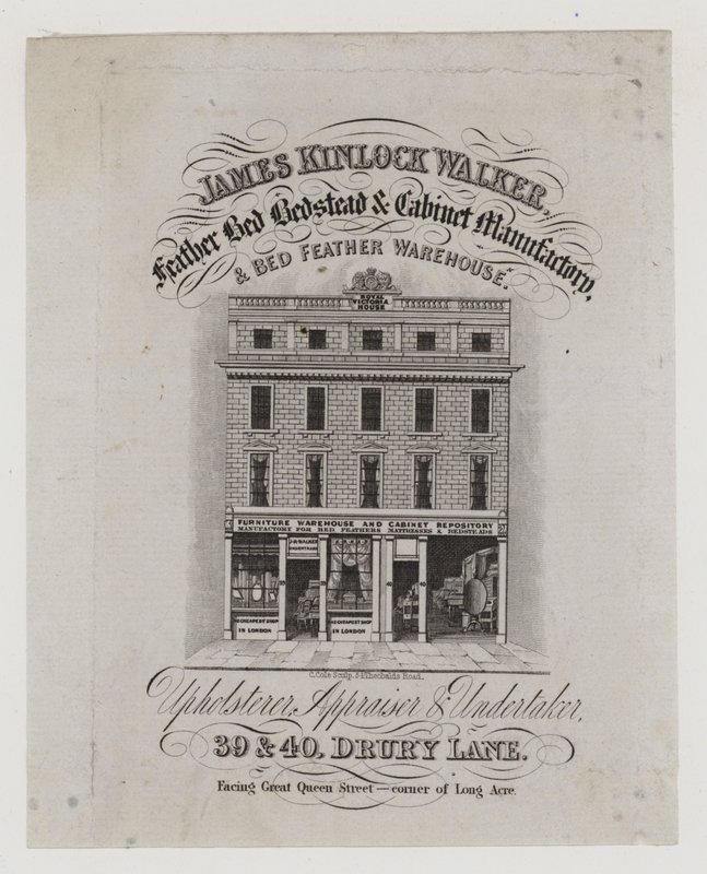 Fabricante de Gabinete, James Kinlock Walker, cartão comercial de English School