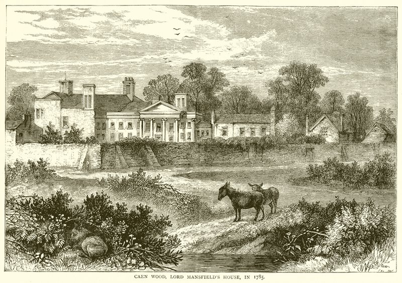 Caen Wood, Lord Mansfields House, em 1785 de English School
