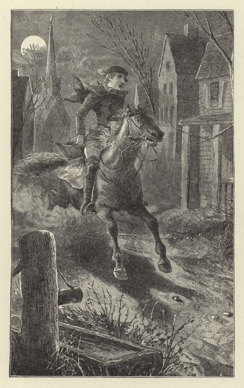 Call to arms - passeio de Paul Reveres, 1775 de English School