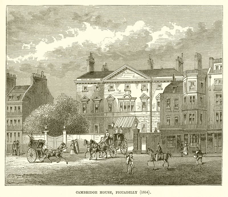 Casa de Cambridge, Piccadilly (1854) de English School