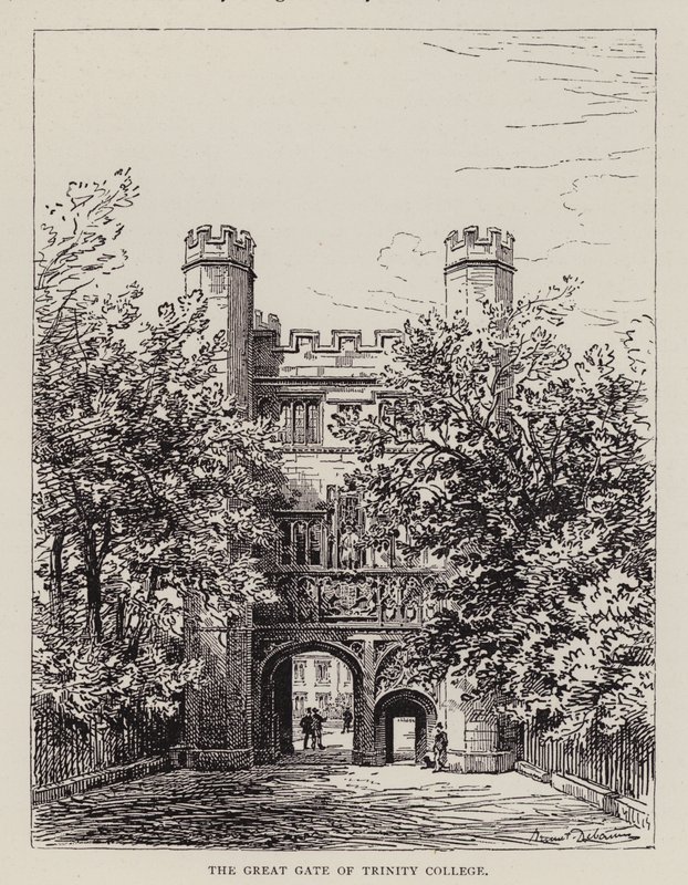 Cambridge: The Great Gate of Trinity College (gravura) de English School