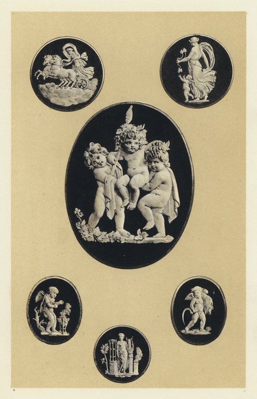 Cameos em Old Wedgwood Ware de English School