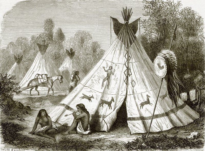 Acampamento dos índios Comanche de English School