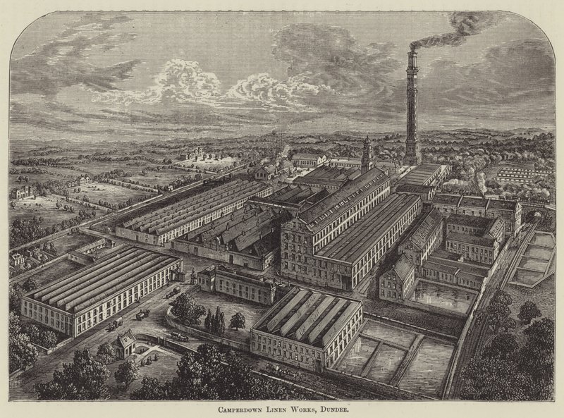 Camperdown Linen Works, Dundee (gravura) de English School