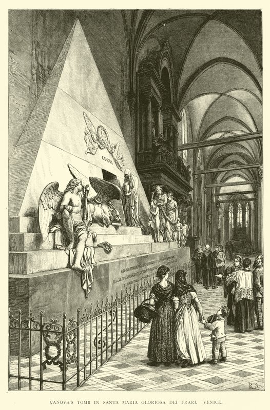Tumba de Canovas em Santa Maria Gloriosa dei Frari, Veneza de English School