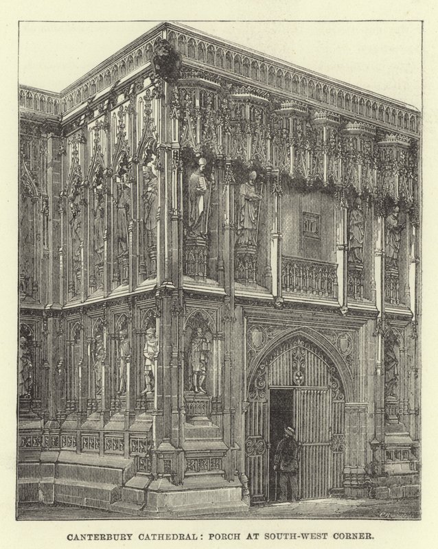 Catedral de Canterbury, alpendre no canto sudoeste de English School