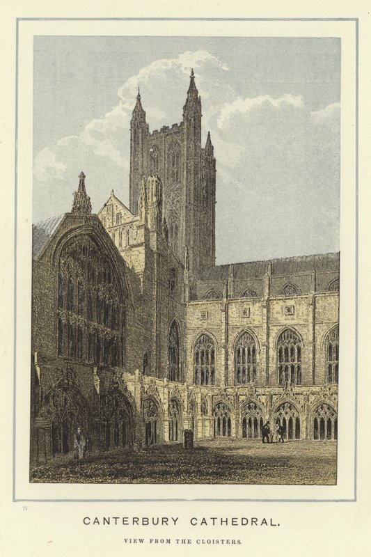 Catedral de Canterbury, vista dos claustros de English School