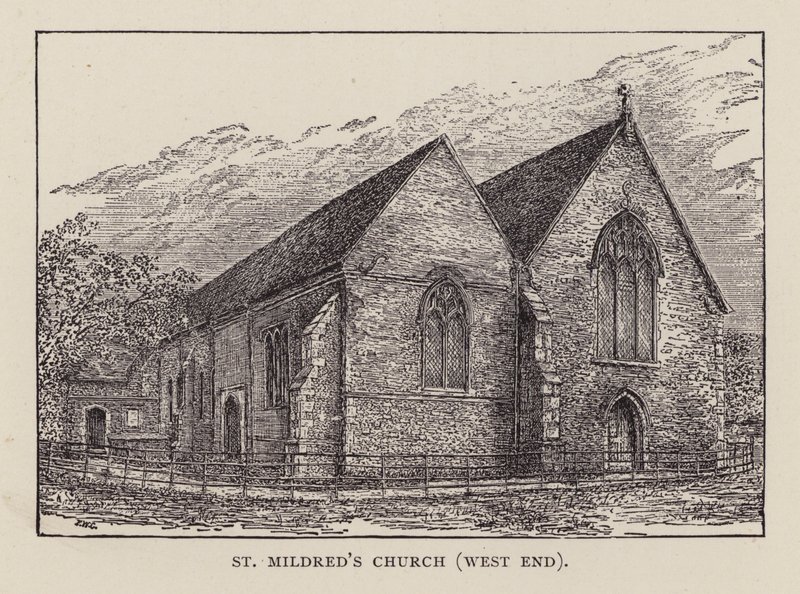 Canterbury: Igreja de St Mildred, West End (Litho) de English School