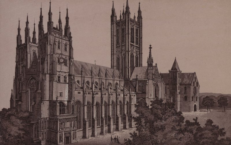 Canterbury: A Catedral (Litho) de English School