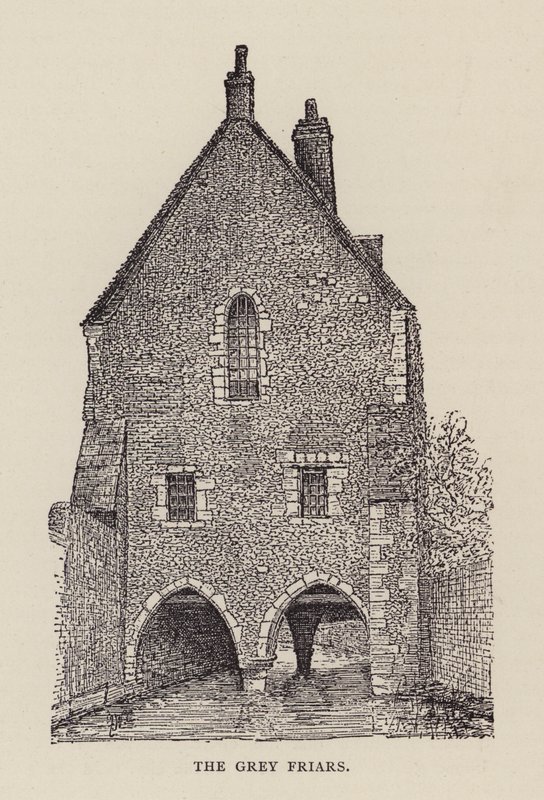 Canterbury: Os frades cinzentos (litho) de English School