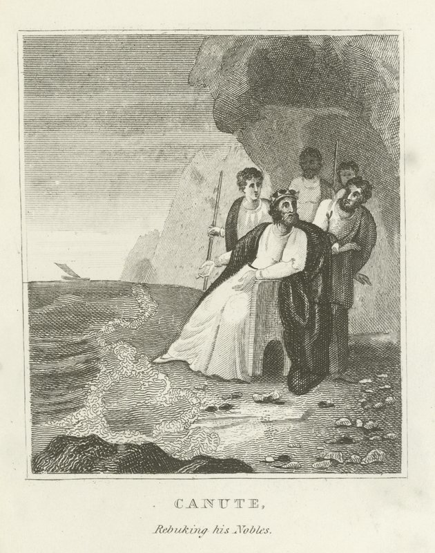 Canute, repreendendo seus nobres de English School