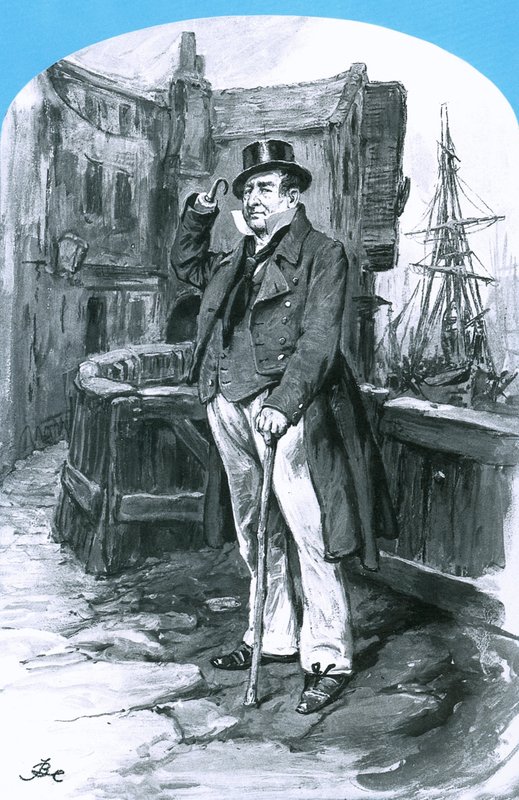 Capitão Cuttle de &39;Dombey and Son&39; de English School