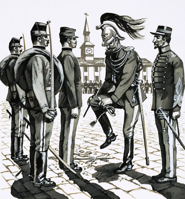Capitão Dreyfus é marcado como traidor e enviado para a Ilha do Diabo de English School