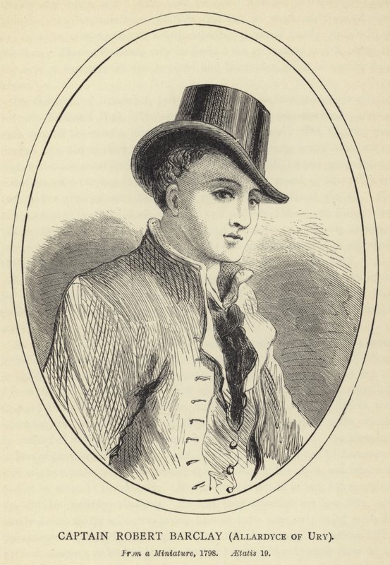 Capitão Robert Barclay, Allardyce de Ury, de uma miniatura, 1798, Aetatis 19 de English School