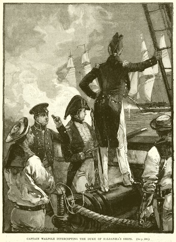 Capitão Walpole interceptando os navios do Duque de Saldanhas de English School