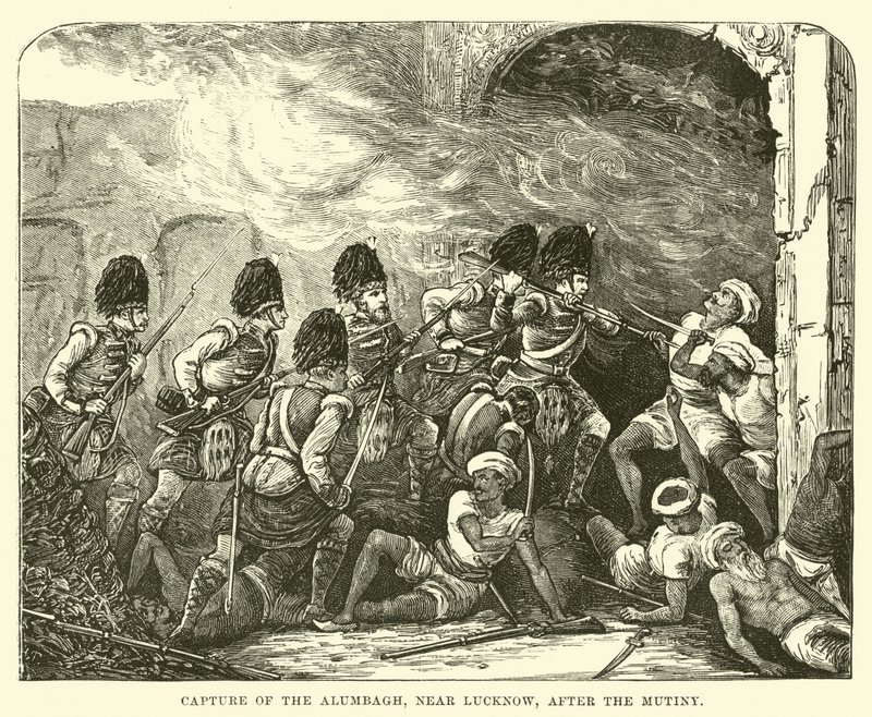 Captura do Alumbagh, perto de Lucknow, após o motim de English School