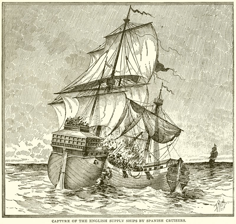 Captura dos Navios de Abastecimento Ingleses pelos Cruzadores Espanhóis de English School