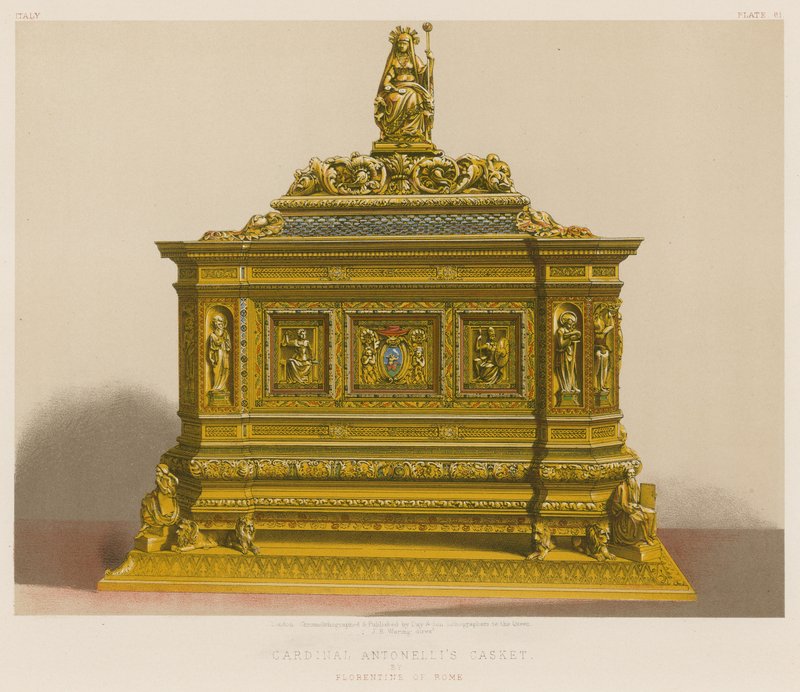 Cardeal Antonellis Casket por florentino de Roma de English School