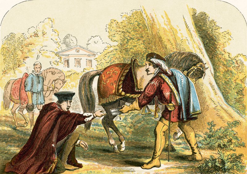 Cardeal Wolsey e o mensageiro do rei de English School