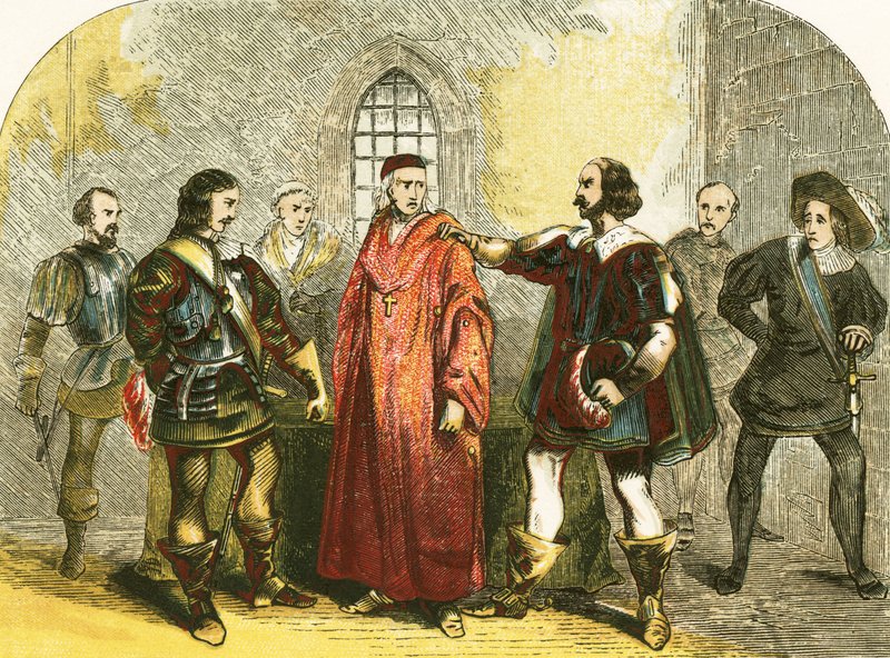 Cardeal Wolsey preso por alta traição de English School
