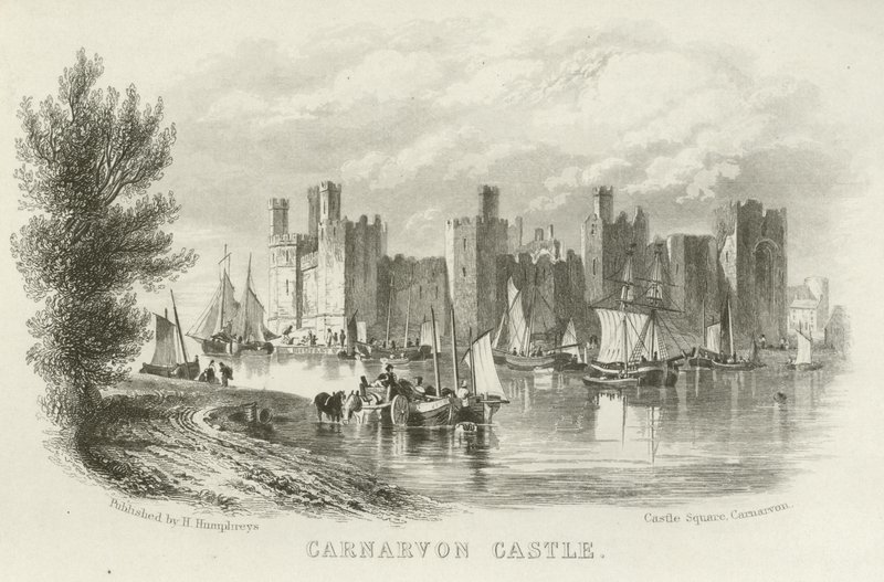 Carnarvon Castle, North Wales de English School
