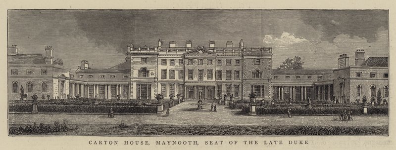 Carton House, Maynooth, Seat of the Late Duke (gravura) de English School