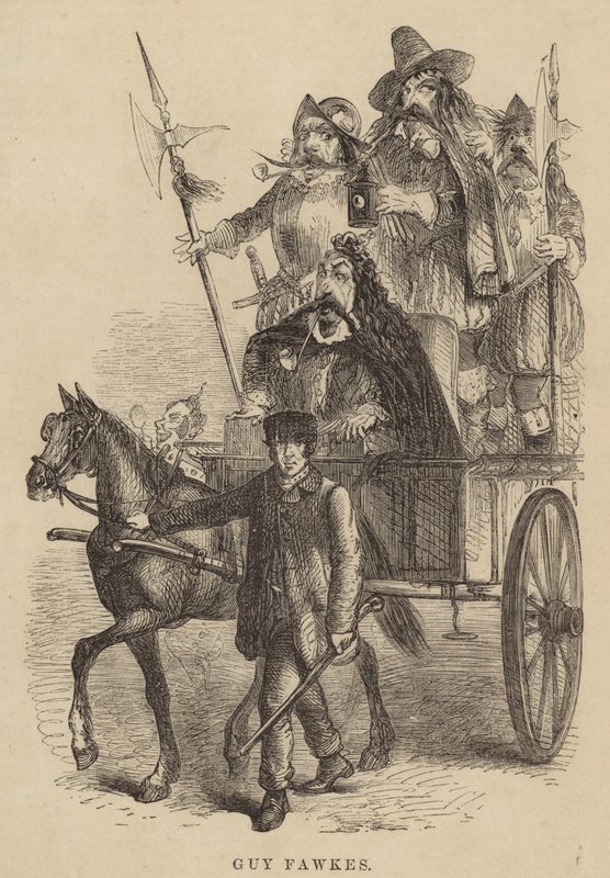 Desenhos animados de Guy Fawkes em Londres Trabalho e os pobres de Londres de English School