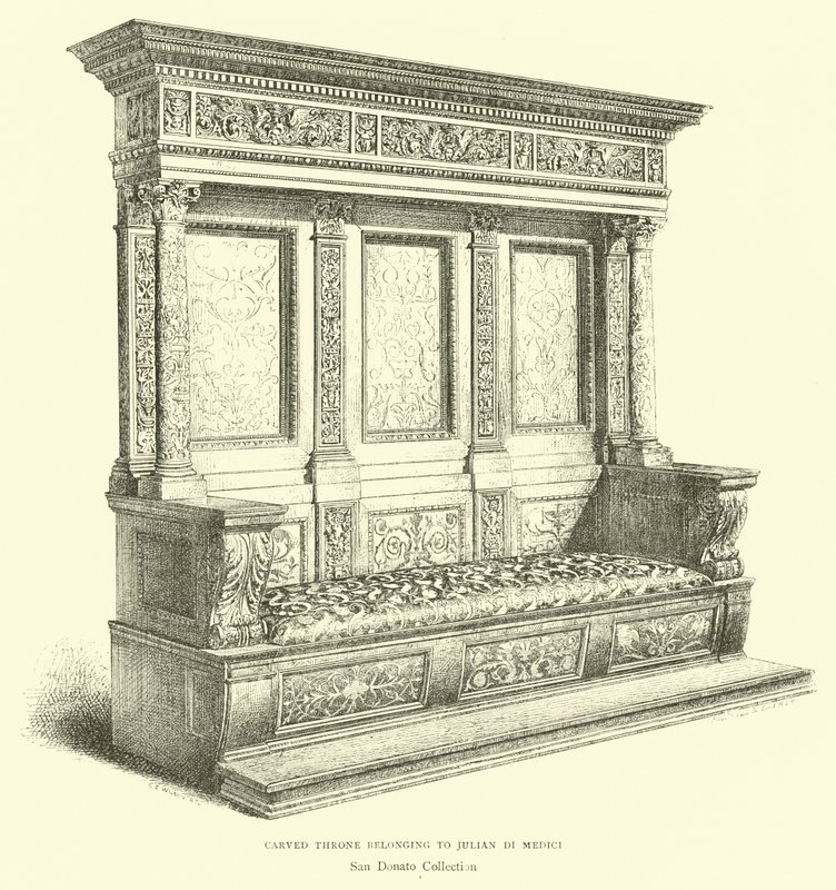 Trono Carved pertencente a Julian di Medici de English School