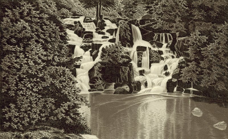 Cascata, Água da Virgínia (Litho) de English School