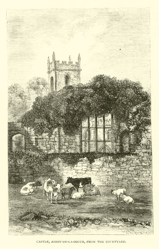 Castelo, Ashby-de-la-Zouch, do pátio de English School