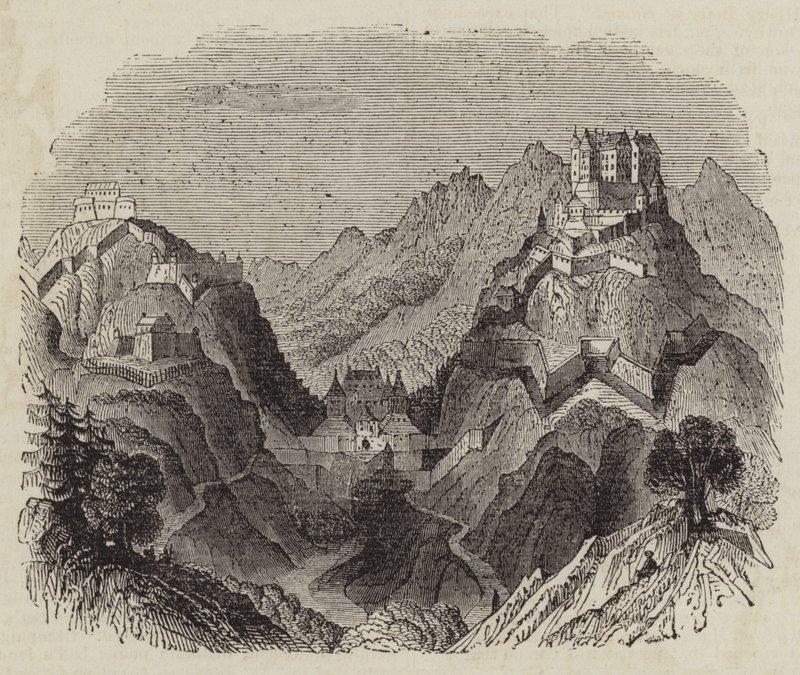 Castelo de Erenburg (gravura) de English School