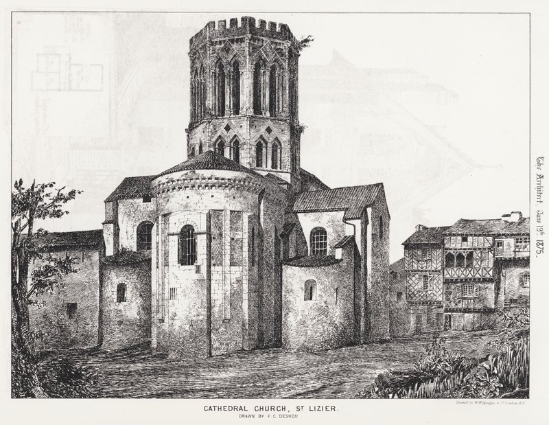 Igreja Catedral, São Lizier (gravura) de English School