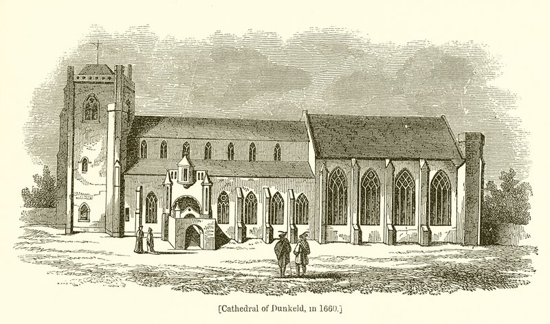 Catedral de Dunkeld, em 1660 de English School