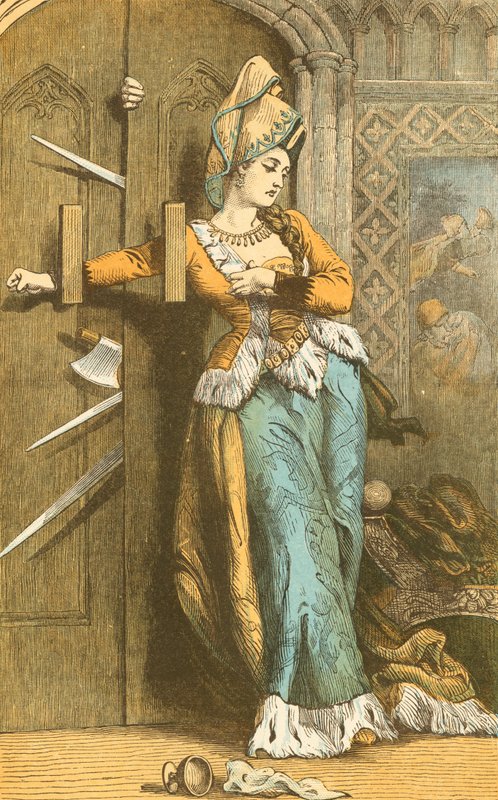 Catherine Douglas barrando a porta de English School