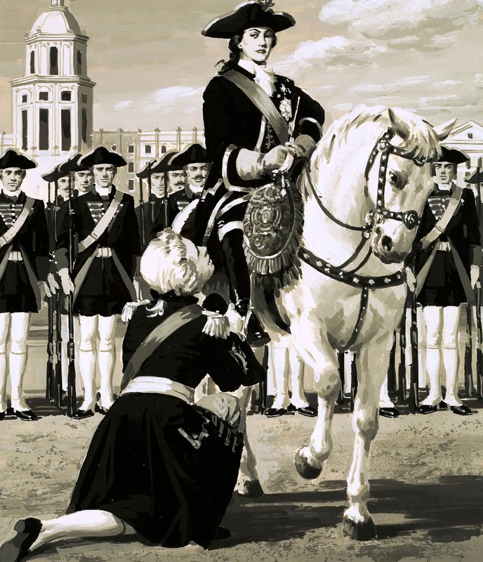 Catarina liderou uma revolta do exército que derrubou seu marido, o czar Pedro de English School