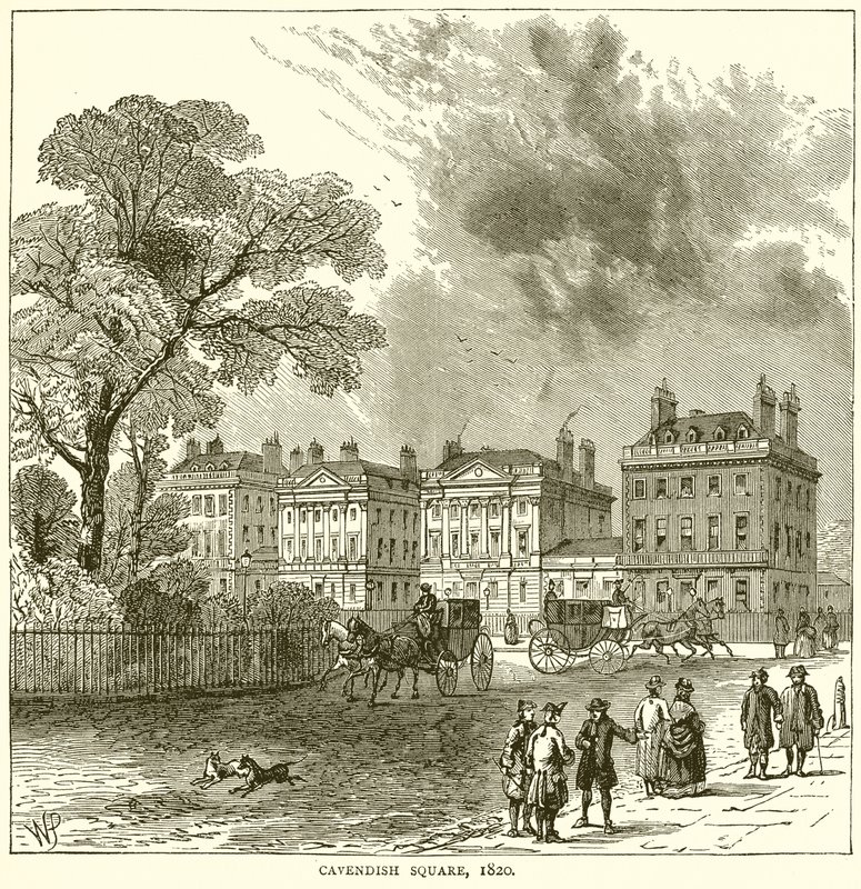 Praça Cavendish, 1820 de English School