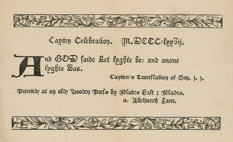Celebração de Caxton de English School