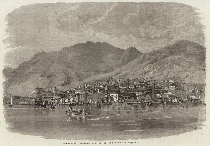 Porção central da cidade de Victoria em Hong Kong de English School
