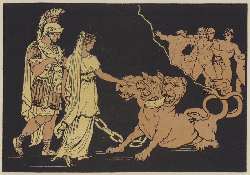 Cerberus (litografia a cores) de English School