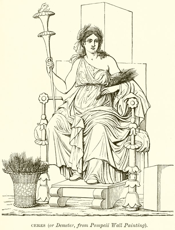 Ceres (ou Demeter, from Pompéia Wall Painting) de English School