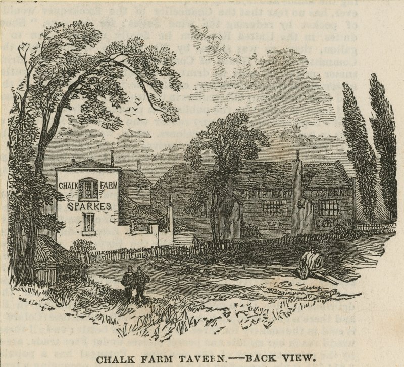 Chalk Farm Tavern, Londres, vista traseira de English School