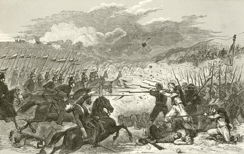 Carga de lanceiros prussianos em Weissenburg de English School