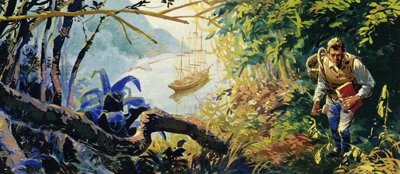 Charles Darwin estava a bordo do HMS Beagle enquanto percorria o litoral da América do Sul de English School