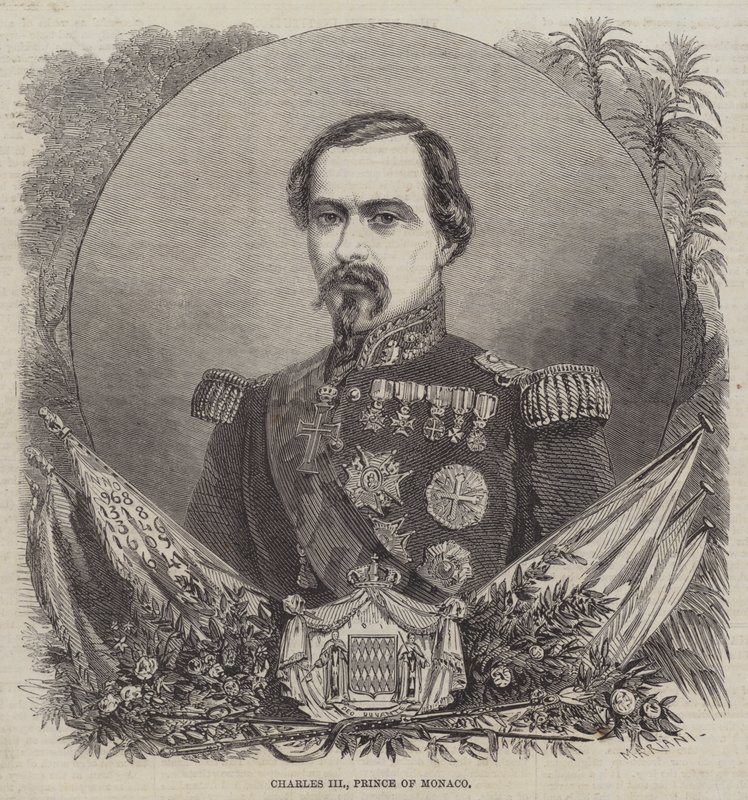 Carlos III, Príncipe do Mónaco (gravura) de English School