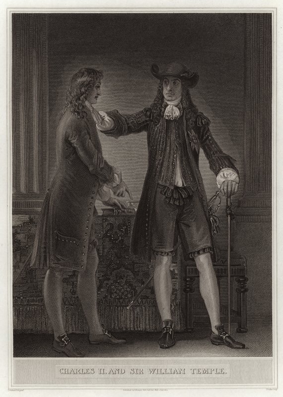 Charles II e Sir William Temple de English School