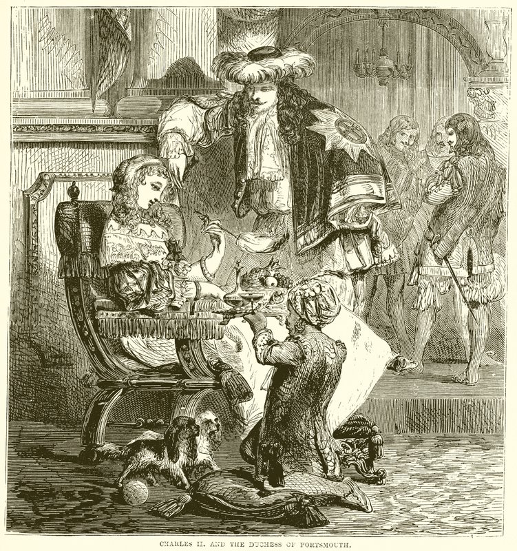 Carlos II e a duquesa de Portsmouth de English School