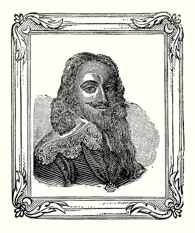 Carlos I nasceu em 1600, foi coroado em 1625 e decapitado em 1649 (gravura). de English School