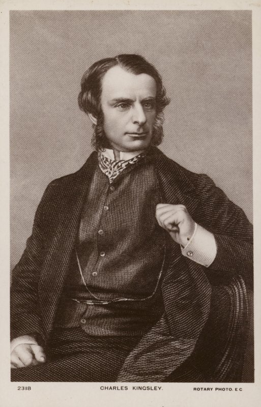 Charles Kingsley (1819-1875), clérigo, historiador e romancista inglês (litografia) de English School